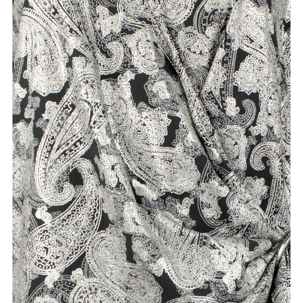 Michael Kors Women's Plus Paisley Faux Wrap Top Blouse Bn 0X - Picture 3 of 5